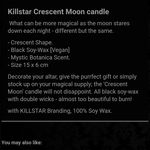 Crescent Moon Candle - Picture 3 of 6